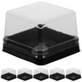 thumbnail image 1 of Clear Cupcake Boxes 100Pcs Plastic Mini Cake Containers with Dome Lids, 1 of 6