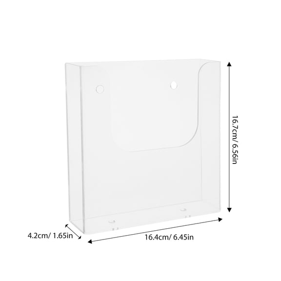 Tineasur Office Wall Mounted Document Holder Clear Plastic File Storage 1Pack Simple Design