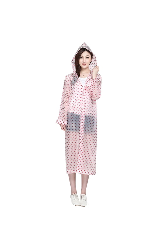 Waterproof Red Raincoat for Adults Thick Non Toxic Material Lightweight Travel Gear