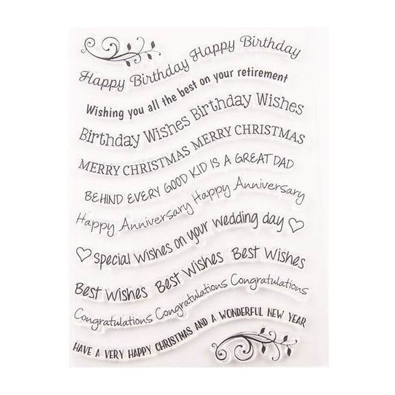 Eease Clear Stamp Transparent Seal Stamps for DIY Scrapbooking Craft Photo Album Diary Decoration (T1481)