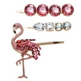thumbnail image 1 of Eease Crystal Bobby Pins Flamingo Rhinestone Hair Barrettes for Women (3pcs), 1 of 6