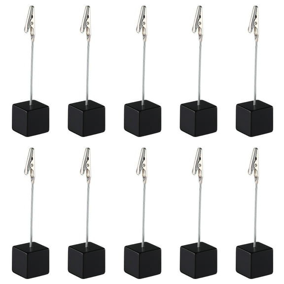 Eease Desktop Stand Wedding Table Numbers Resin Note Clip 10Pcs (Black)