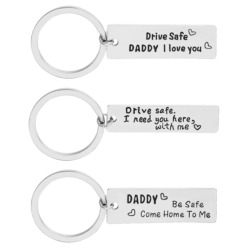 Eease Drive Safe Daddy Keychain Set for Father's Day