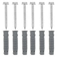 thumbnail image 1 of Eease Drywall Anchors Kit: 6 Plastic Anchors & Screws for Shelves & Cabinets, 1 of 6