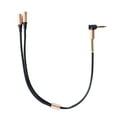 thumbnail image 1 of Eease Dual 3.5mm AUX Splitter Audio Auxillary Knitted Cable for Headphone and Speaker (Black), 1 of 6
