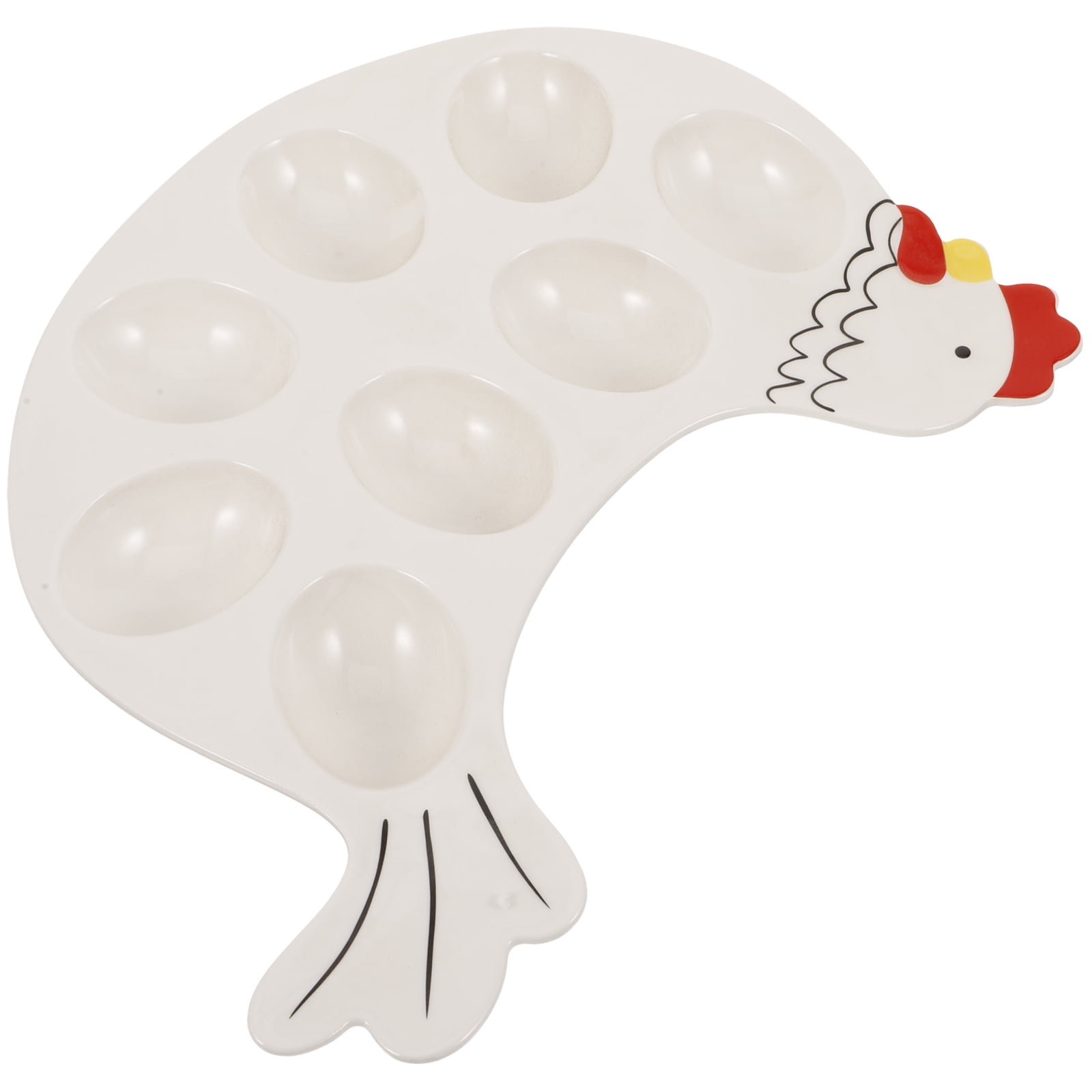 Eease Easter Egg Platter Ceramic Egg Tray Catering Platter Deviled Eggs