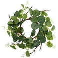 thumbnail image 1 of KALLORY Artificial Leaves Candle Wreath Ring for Decoration Multi Synthetic Material 6 Inch, 1 of 10
