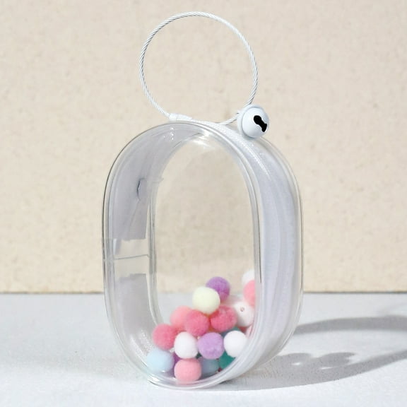 Eease Figure Display Bag Clear Small Doll Storage Bag Pvc Mini Doll Storage Case Display Bag Keychain Figure Carrying Bag With Keychain For Dolls