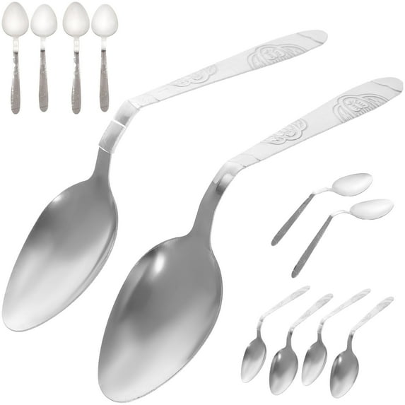 KALLORY Bend Spoon Silver 12Pcs 6.5x1.6x1.2In