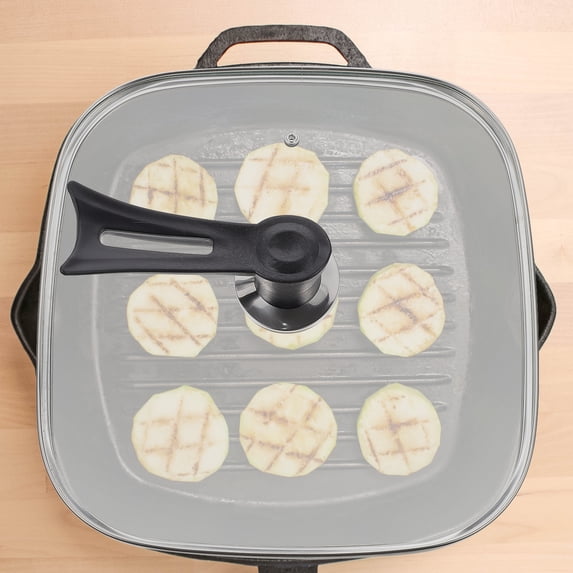 Eease Free-Standing Glass Pan Lid with Knob Handle for Cookware