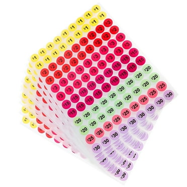 Eease Garage Sale Price Stickers - 10 Sheets Adhesive Tags