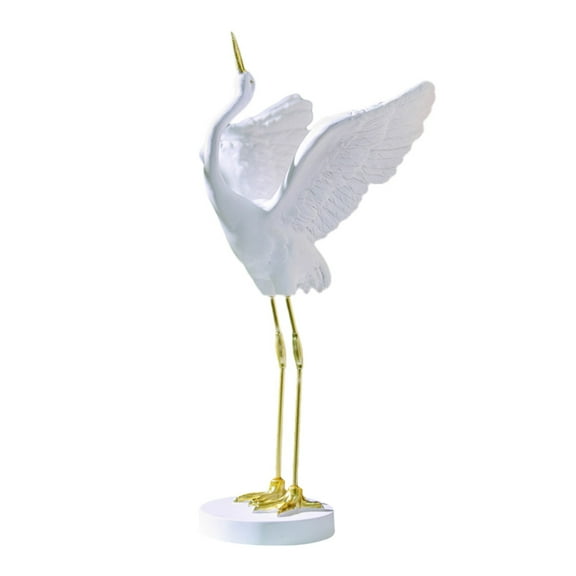 Eease Garden Crane Statue Resin Heron Sculpture Bird Lawn Ornament Decorative Yard A