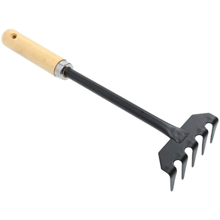 Eease Gardening Hand Rake Garden Hand Cultivator Soil Rake Tiller for Loosening Soil Weeding Digging
