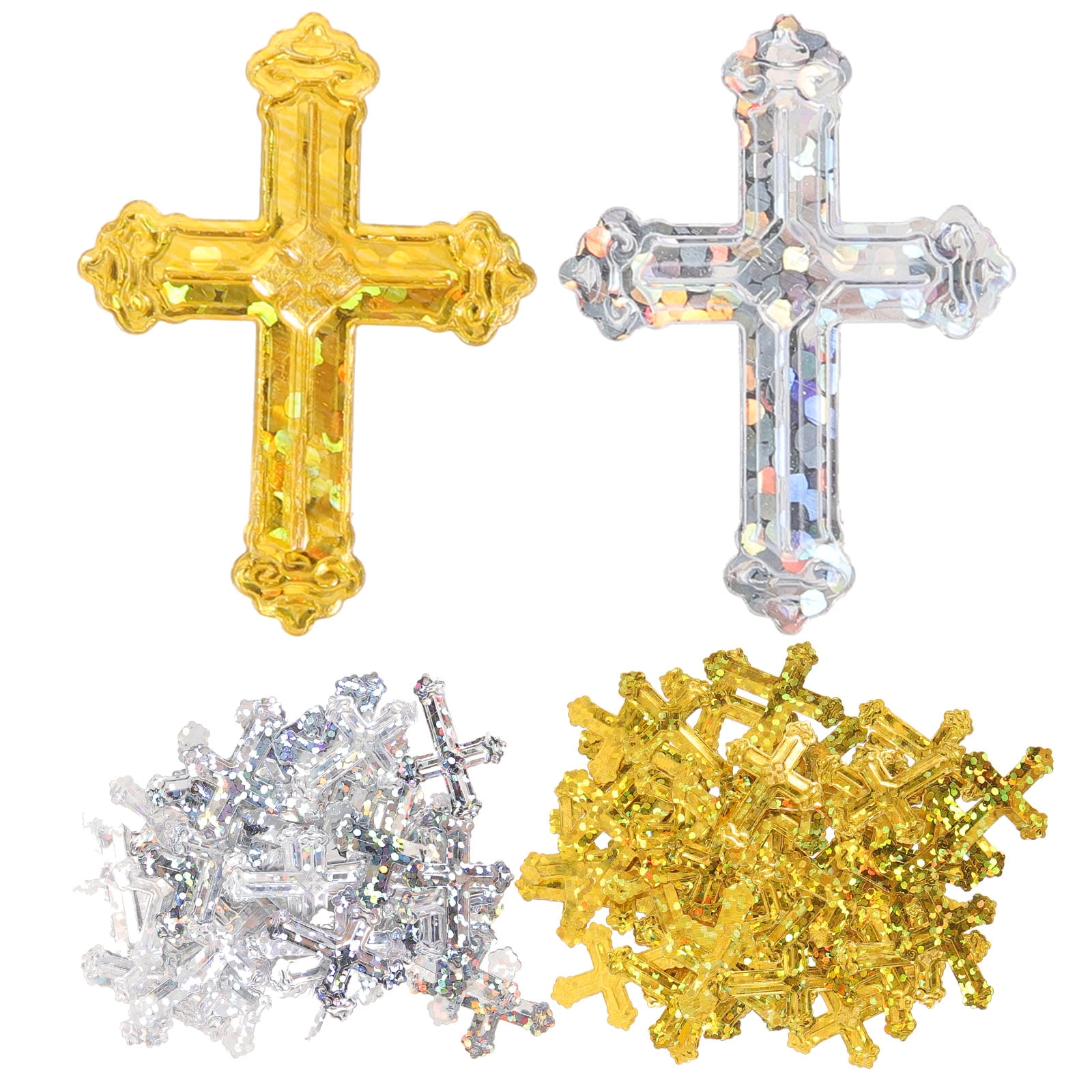 Eease Glitter Cross Confetti for Wedding/Baptism/Communion