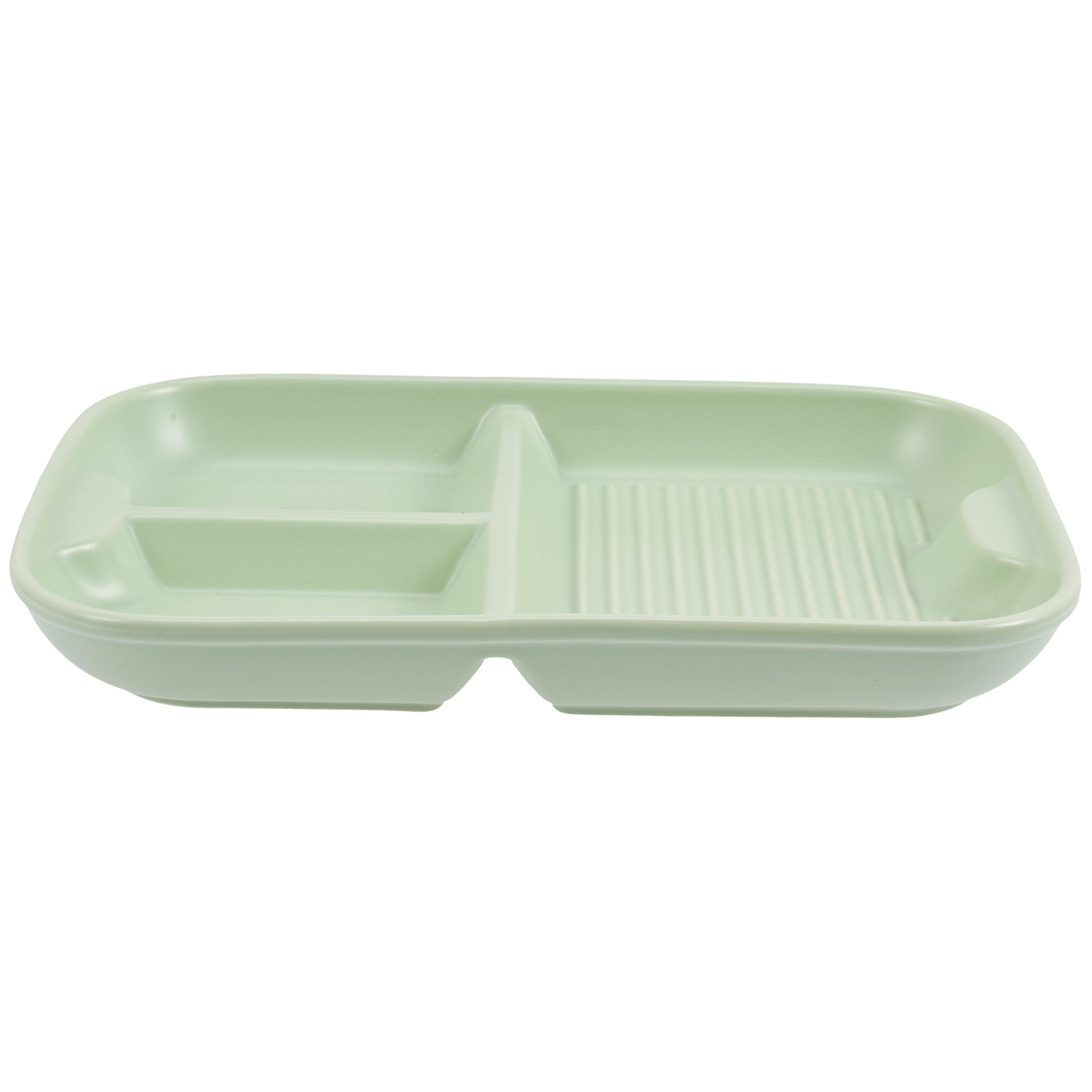 Eease Green Ceramic Kids Cutlery & Divided Plates - 3 Compartments
