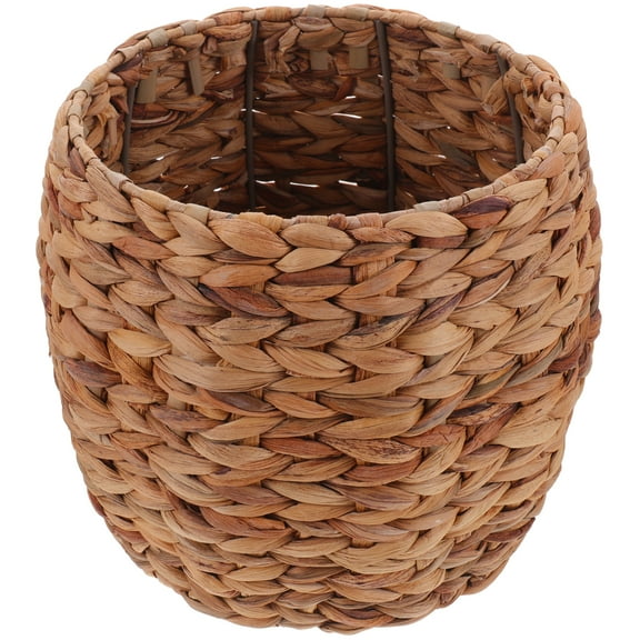 RENACLIPY Light Brown Hyacinth Woven Storage Basket Home Decor Indoor Outdoor