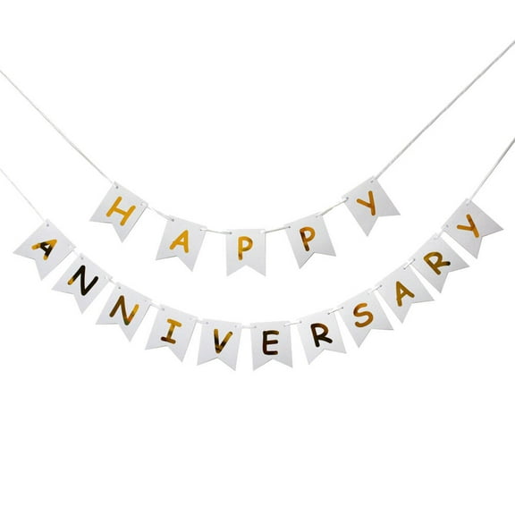 TABLZONE Assorted Anniversary Letter Paper Banner for Party Event Decoration Supplies