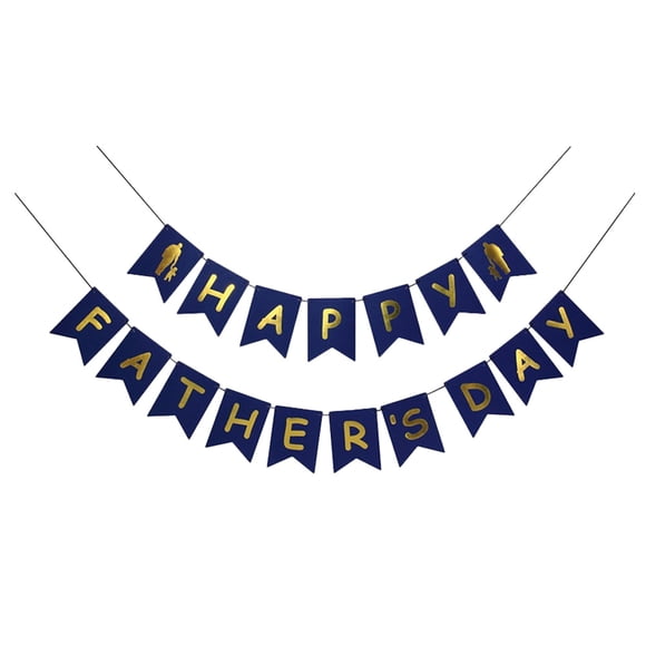 FUEENIRVA 1Set Unique Father's Day Banner Glittering Design Stylish Hanging Decorations