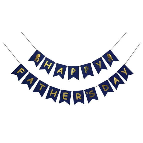 Rustic Bunting Garlands Hanging Decorations for Happy Fathers Day Celebration