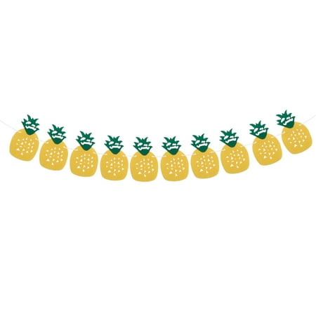 Eease Hawaiian Tropical Party Garland Pineapple Banner Bunting Hanging Decor