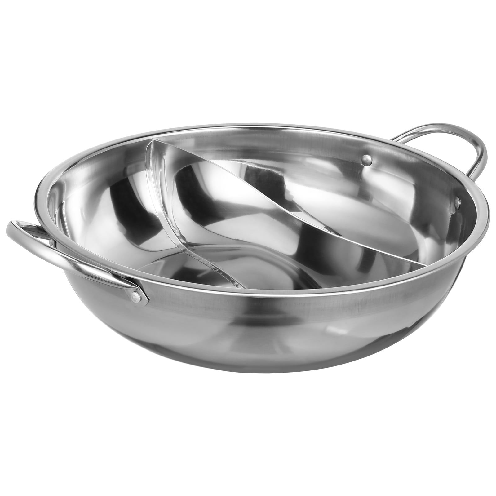 Eease Hot Pot with Divider Stainless Steel Hot Pot Divided Hot Pot Pan Household Hot Pot Stock Pot