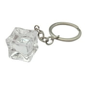 Eease Ice Cube Key Chain Resin Ice Keychain Key Ring Car Bag Keychain Accessories