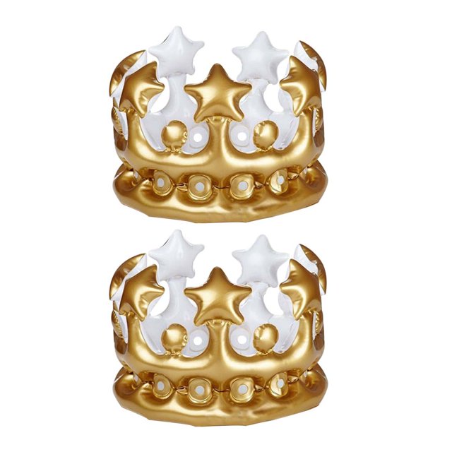 Eease Inflatable Crown 2pcs Blow Up Tiara Crown Princess Queen Crown