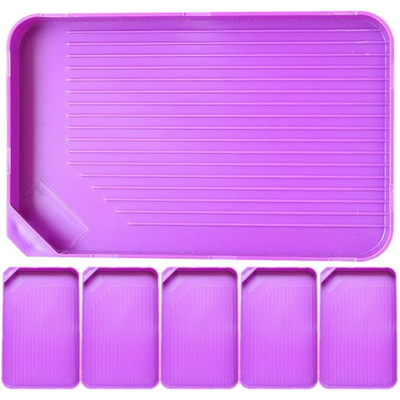 BESTYASH DIY Tool Bead Sorting Trays Purple Plastic 6pcs