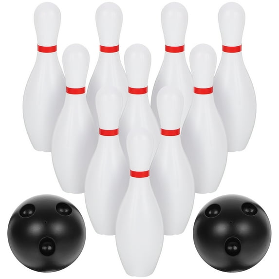 Eease Kids Bowling Game Set with 10 Pins and 2 Balls - Indoor/Outdoor Toy