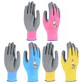 thumbnail image 1 of Eease Kids Gardening Gloves - 3 Pairs Non-Slip Rubber Coated Safety Gloves, 1 of 1