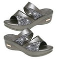 thumbnail image 1 of Eease LIFKOME Fish Mouth Wedge Sandal Women Backless Platform Thick Summer Slipper, 1 of 7