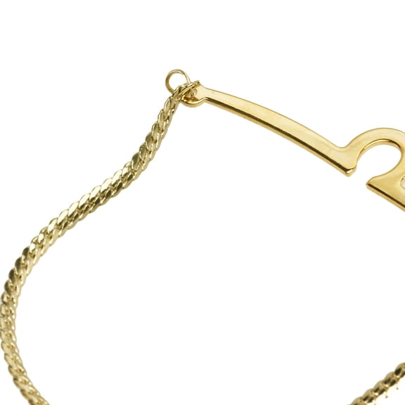Eease Men's Twisted Braid Style Tie Chain (Golden)