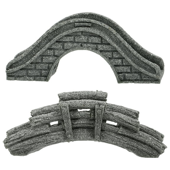 Eease Mini Bridge Statue Zen Garden Aquarium Fish Tank Decoration (2pcs)