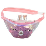 Eease Mini Cartoon Cat Belt Bag Crossbody Purse Pink Wallet