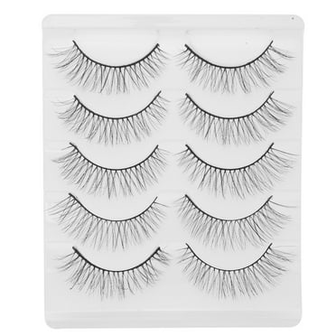 Eease Natural Look 5 Pairs Short False Eyelashes with Applicator for Women