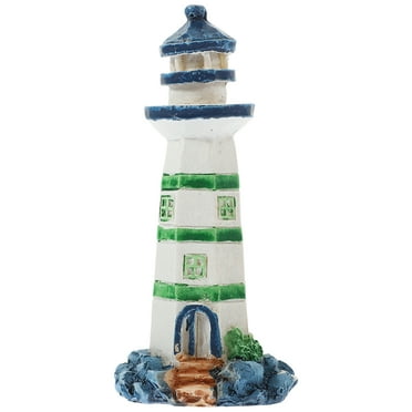 Eease Nautical Mini Resin Lighthouse Figurine for Home Decor
