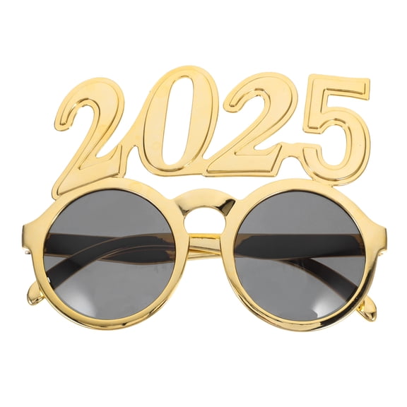 WRITWAA New Year Golden ABS Photo Booth Props for Fun Party Decoration