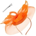thumbnail image 1 of Eease Orange Fascinator Hat for Tea Party, Wedding or Cocktail, 1 of 4