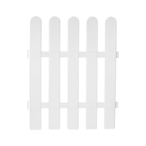Eease Picket Fence Ornaments Courtyard, White
