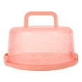 thumbnail image 1 of Pink Plastic Cake Carrier with Lid for 8" Cake/Pies, 1 of 8