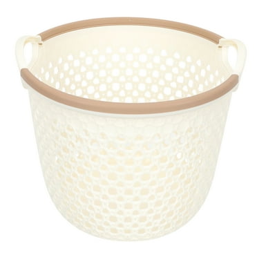 Eease Plastic Laundry Basket with Comfort Handles for Dorm and Closet