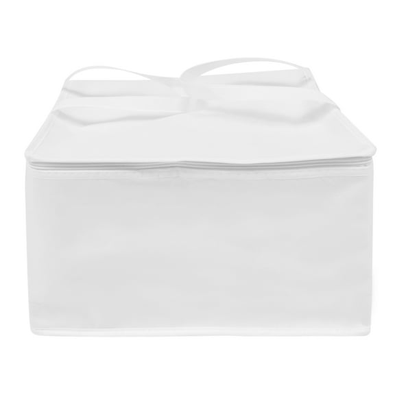 KALLORY Portable Insulated Lunch Box White Cloth 1Pcs 16.11X16.11X8.65in
