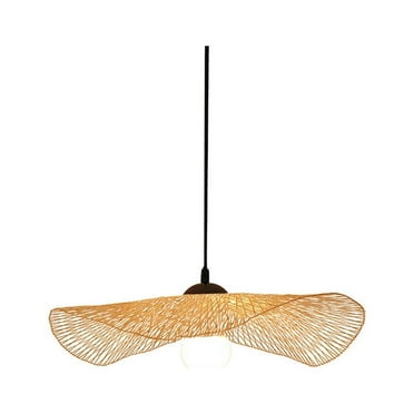 Eease Rattan Pendant Light Ceiling Lamp Decorative Indoor (Khaki)