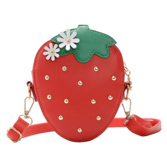 Eease Red Strawberry Crossbody Bag Summer Beach Satchel