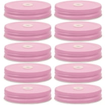Eease Regular Mouth Mason Jar Lids with Straw Hole - 10 Pcs