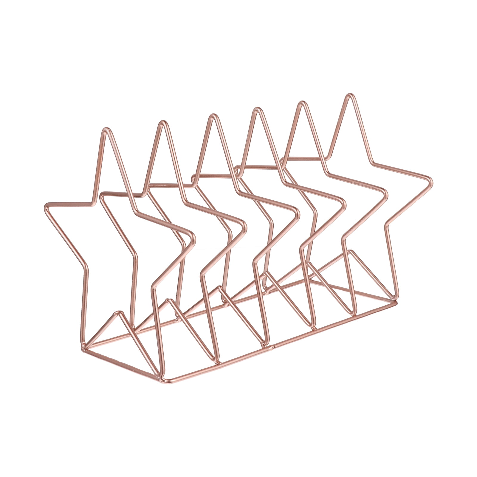 Eease Rose Gold Magazine Rack 5 Section Metal File Folder Holder for