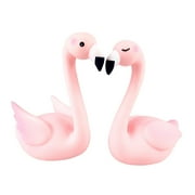 Eease SAFIGLE Flamingo Cake Topper 2pcs Hawaiian Pink Flamingo Figurines Decoration