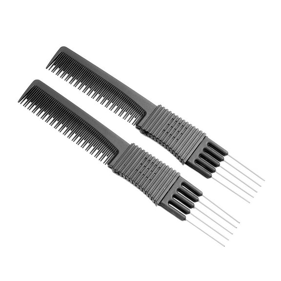 Professional Salon Teasing Comb with Metal Prongs for Volume and Styling - Hair Lift Tool for Salon Use