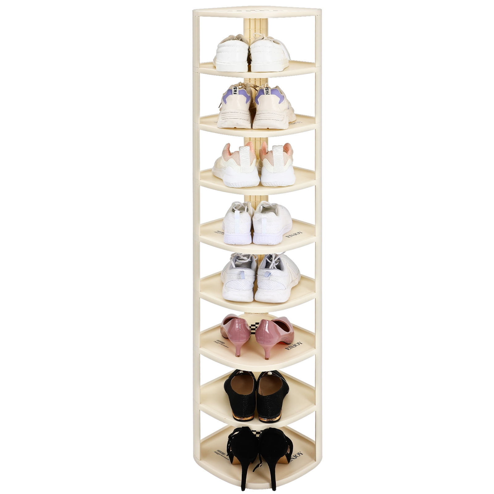 Eease Shoe Rack Slim Corner Shoe Rack Tall Shoe Organizer Freestanding ...