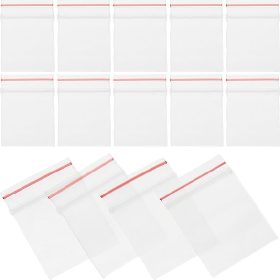 Eease Small Baggies Self-sealing Mini Miniature Food Toys Packing Pouch Plastic Bags Clear,100 Pcs